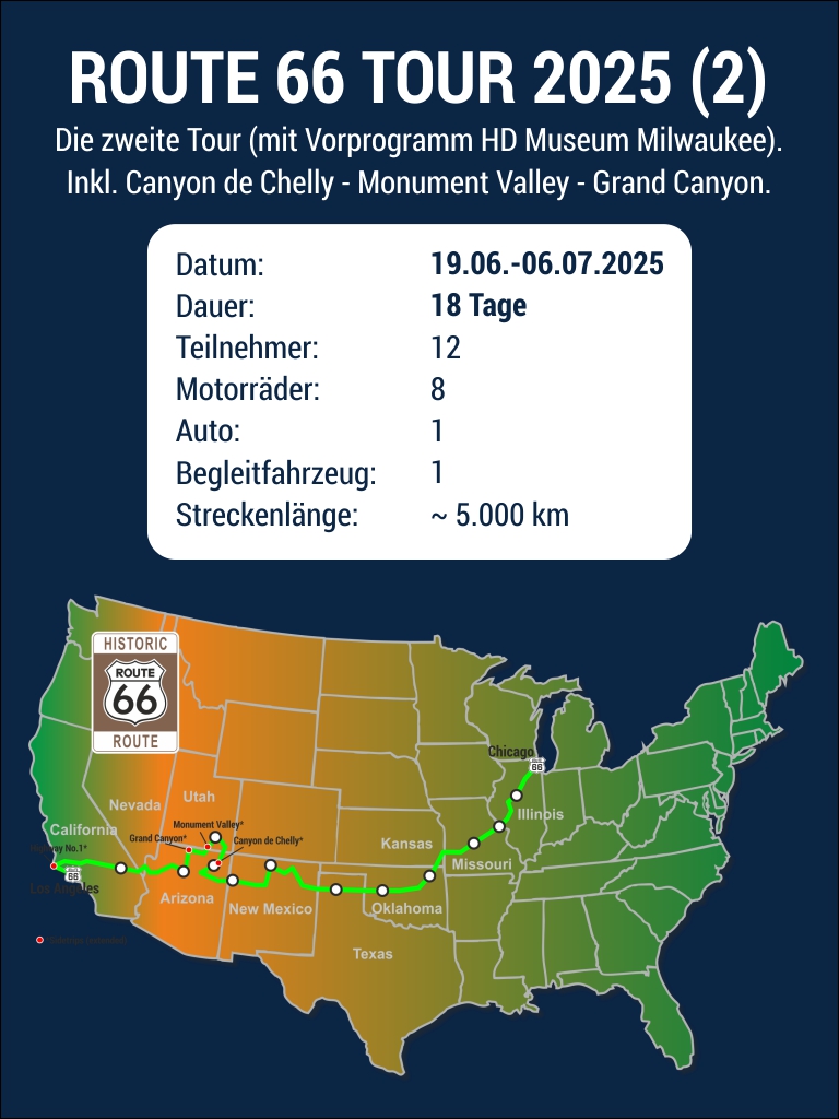 Route 66 Tour 2025-2