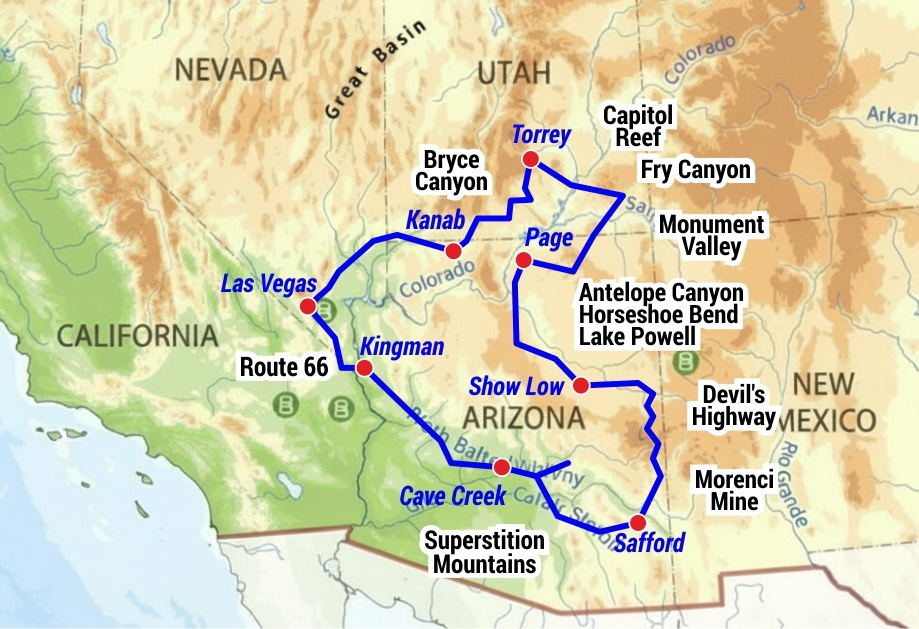 Streckenskizze Route66