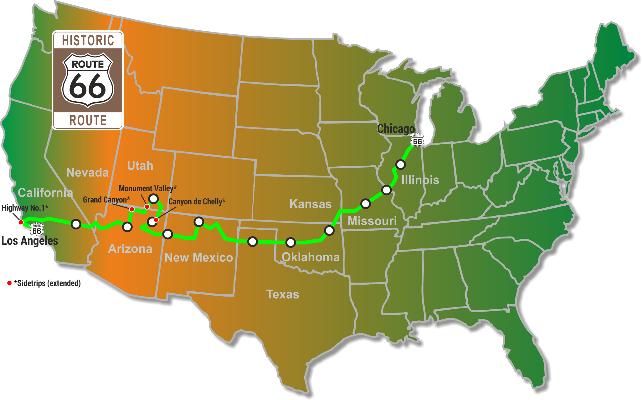Streckenskizze Route66